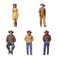 Diorama Figuren-Set: Cowboys und Cowgirls (Nr. S76) – STL-geprüfte Übersicht aller enthaltenen unbemalten Resinfiguren