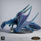 Foto do produto Tabletop 28mm Lord of the Print (LotP) 5: Tabletop Miniatura: Saphirdrache (Sapphire Dragon, adulto), Cristal Dragão, Dragão de Pedra Preciosa, Dragão Grande, Monstro Chefe, pronto para saltar, ataque de respiração (26_03_C1)