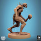 Foto do produto Tabletop 28mm Lord of the Print (LotP) 1: Miniatura de Tabletop: Campeão Ghoul Selvagem, criatura demoníaca, monstro chefe e lutador corpo a corpo com clava de crânio e espinhos de osso (24_11_B35)