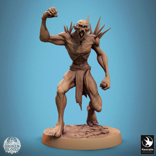 Foto do produto Tabletop 28mm Lord of the Print (LotP) 0: Miniatura de Tabletop: Berserker Ghoul Selvagem - Prole Demoníaca, Besta do Inferno Rugidora, Abominação de Combate Corpo a Corpo (24_11_B39)