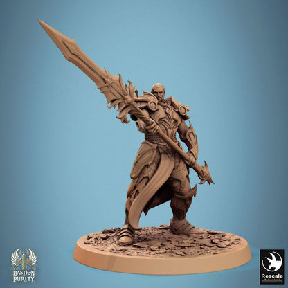Produktfoto Tabletop 28mm Lord of the Print (LotP) 0: Tabletop Miniatur: Paladin-Tempelwächter - Elite-Ritter mit Speer/Gleve, Heldenfigur und Champion (24_09_D6)