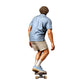 Diorama Modellbau Produktfoto 2: Stehende Figur: Skateboardfahrer mit gebeugten Knien auf Skateboard (Ref. Nr. 528)