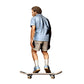 Diorama Modellbau Produktfoto 3: Stehende Figur: Skateboardfahrer mit gebeugten Knien auf Skateboard (Ref. Nr. 528)