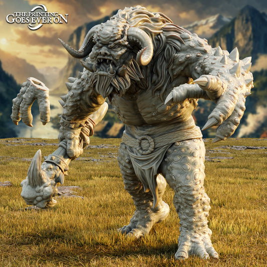 Produktfoto Tabletop 28mm The Printing Goes Ever On (TPGEO)  0: Schnee Troll - Fantasy Monster Miniatur - Kreatur aus den Bergen