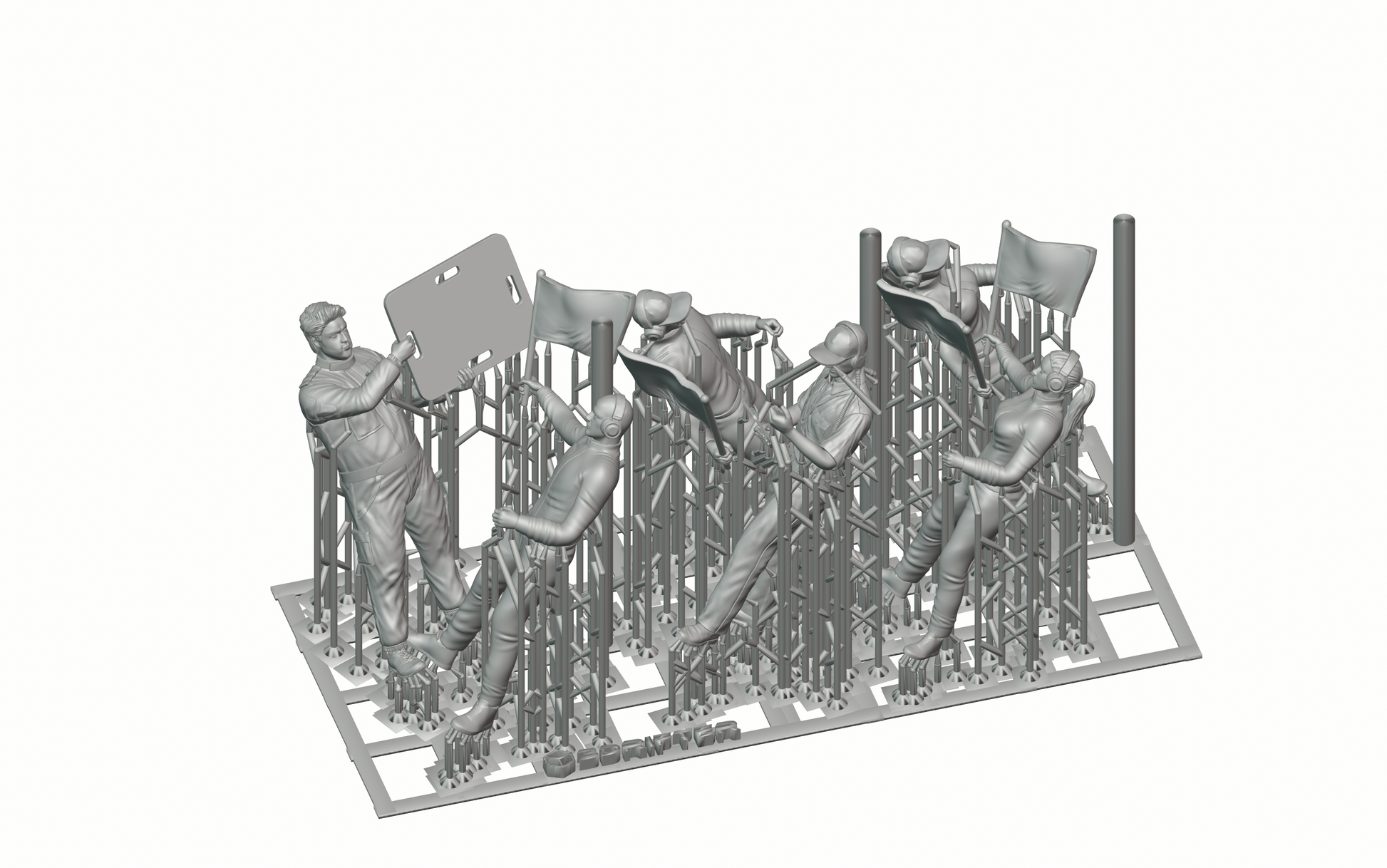 Produktfoto Diorama und Modellbau Miniatur Figur: Streckenposten Set 2, 6 Figuren