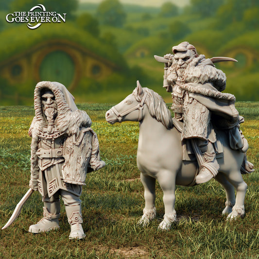 Produktfoto Tabletop 28mm The Printing Goes Ever On (TPGEO)  0: Thargrim - Zwergen Gefährte zu Fuß und auf dem Pony