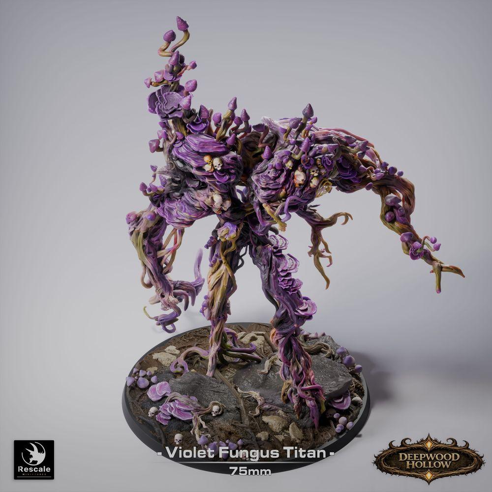 Foto do produto Tabletop 28mm Lord of the Print (LotP) 4: Figura de Fantasia: Violet Fungus Titan - Colosso de Cogumelo Violeta, Titan de Esporos, Golem de Planta, Monstro de Terror Florestal Boss (26_03_E1)