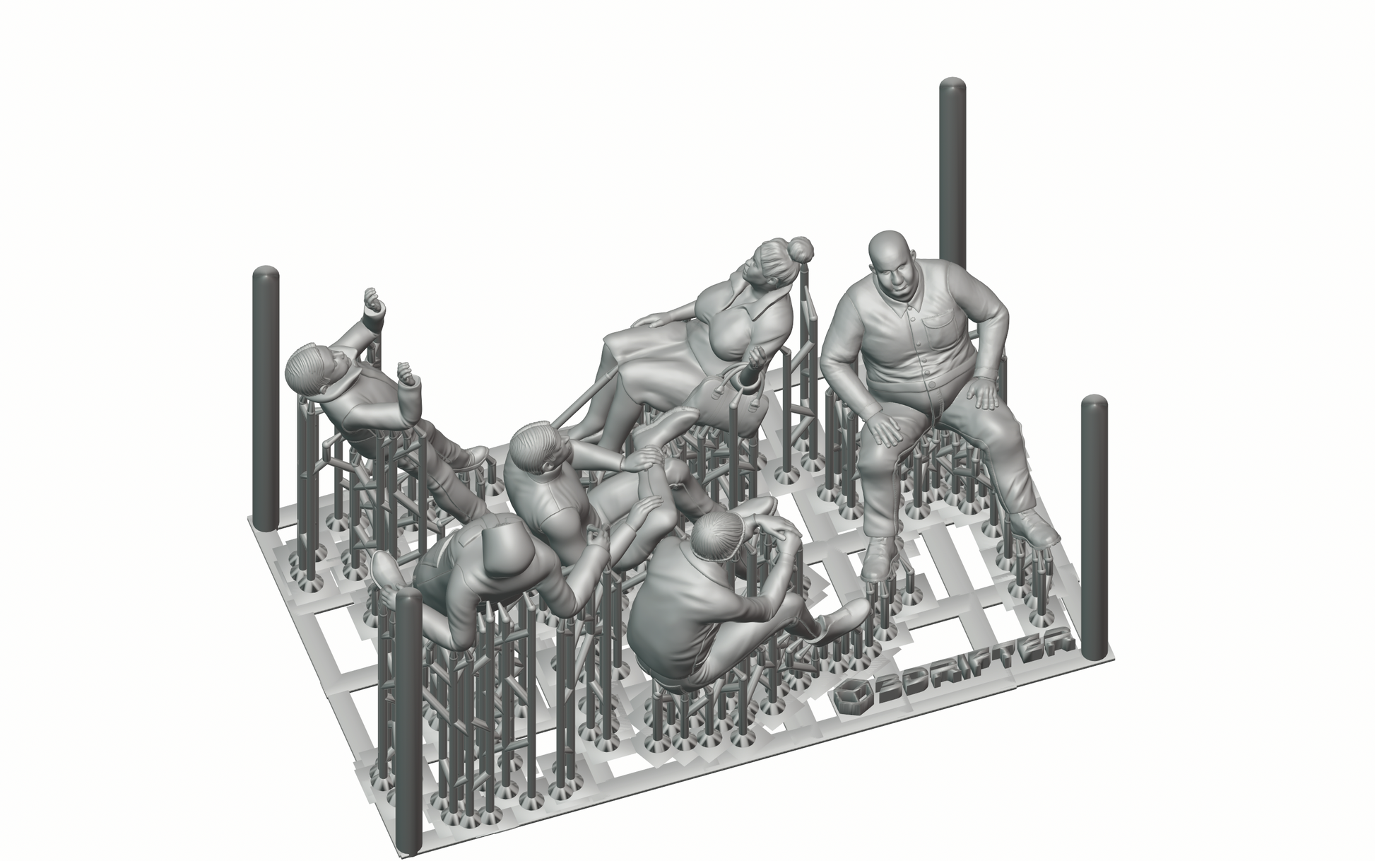 Produktfoto Diorama und Modellbau Miniatur Figur: Zuschauer Set 2, 6 Figuren