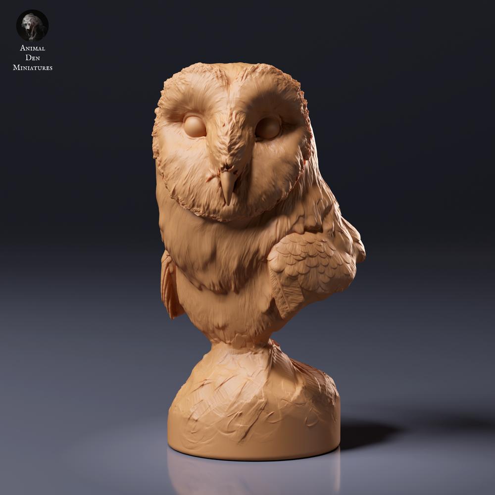 Zdjęcie produktu figurki zwierzęcia Animal Den Miniatures 5: figurka dzikiego zwierzęcia: puchacz amerykański - popiersie (26_10_06)