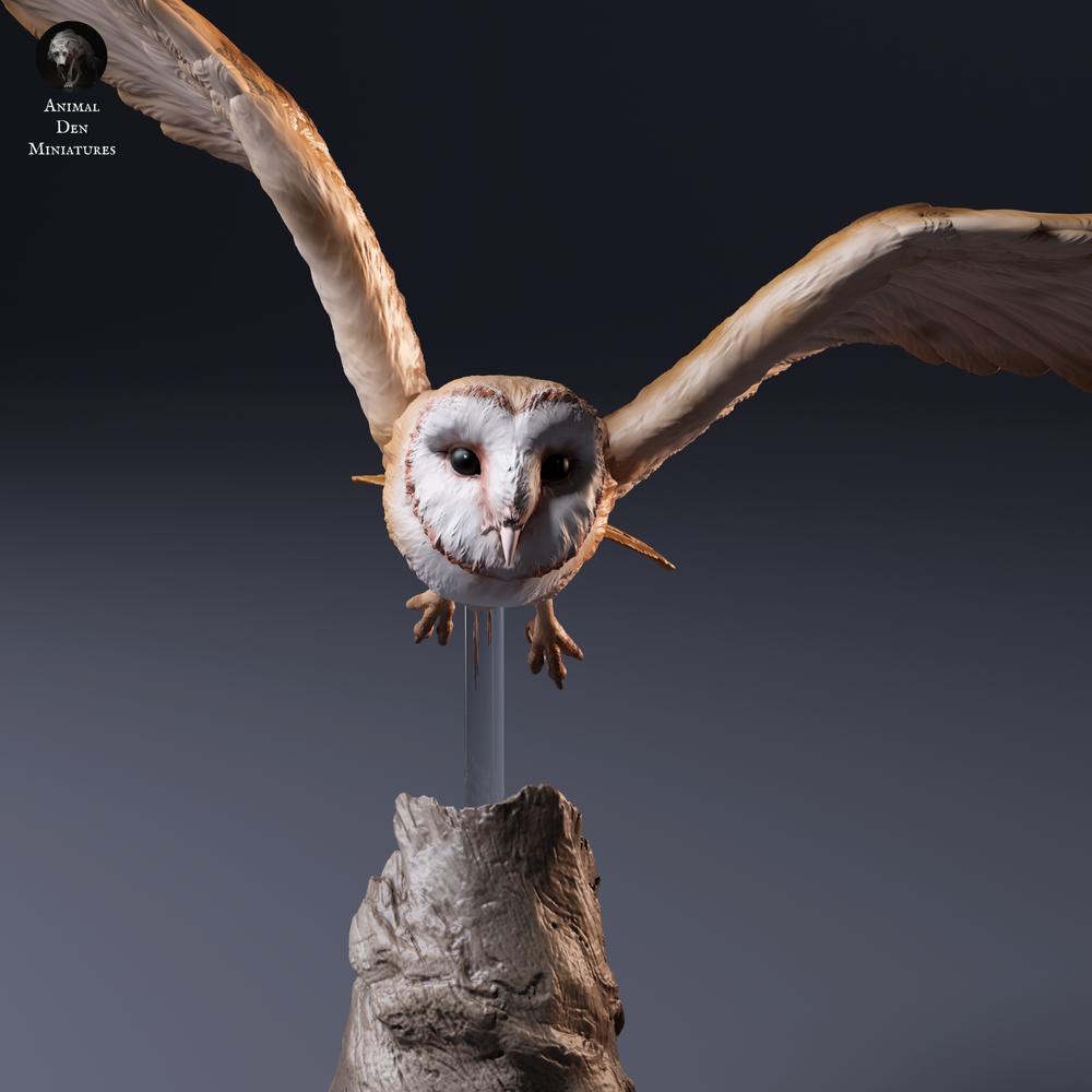 Φωτογραφία προϊόντος φιγούρας ζώου Animal Den Miniatures 5: Φιγούρα άγριου ζώου: Αμερικανική κουκουβάγια - σε πτήση (26_10_07)