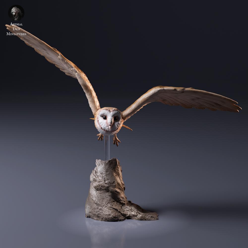Φωτογραφία προϊόντος φιγούρα ζώου Animal Den Miniatures 6: φιγούρα άγριου ζώου: αμερικανική κουκουβάγια - σε πτήση (26_10_07)