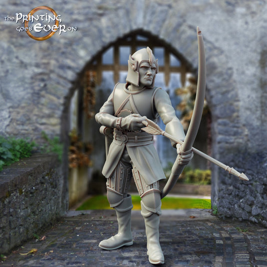 Produktfoto mittelalterliche historische Figur 75mm Scale The Printing Goes Ever On (TPGEO)  0: Mittelalterliche Ritter Figuren Bogenschütze C - 75mm Modelle - Krieger von Gonthan