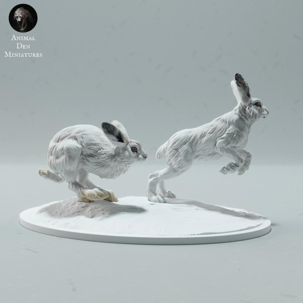 Produktfoto Tierfigur Animal Den Miniatures 2: Polar Tierfigur: Schneehasen - laufend (23_01_16)