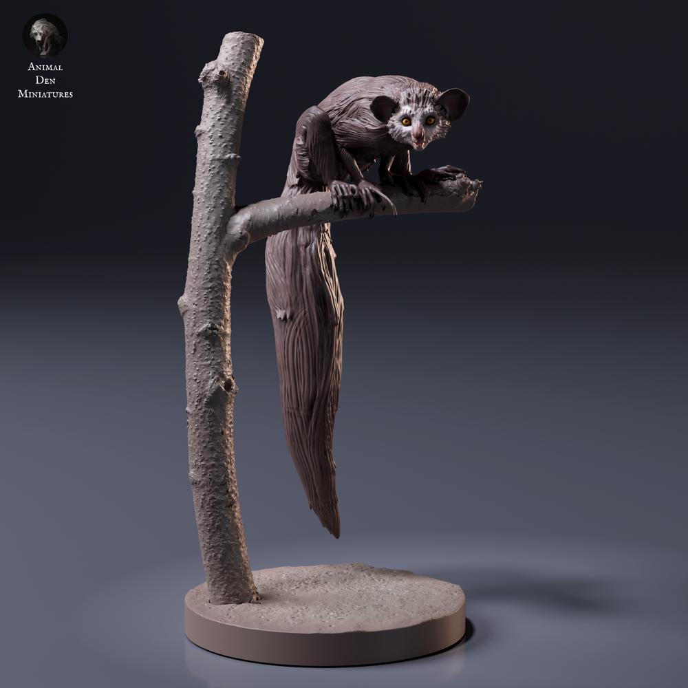 Φωτογραφία προϊόντος φιγούρας ζώου Animal Den Miniatures 7: φιγούρα άγριου ζώου: Αϊ-άι - καθιστό σε δέντρο (26_10_05)