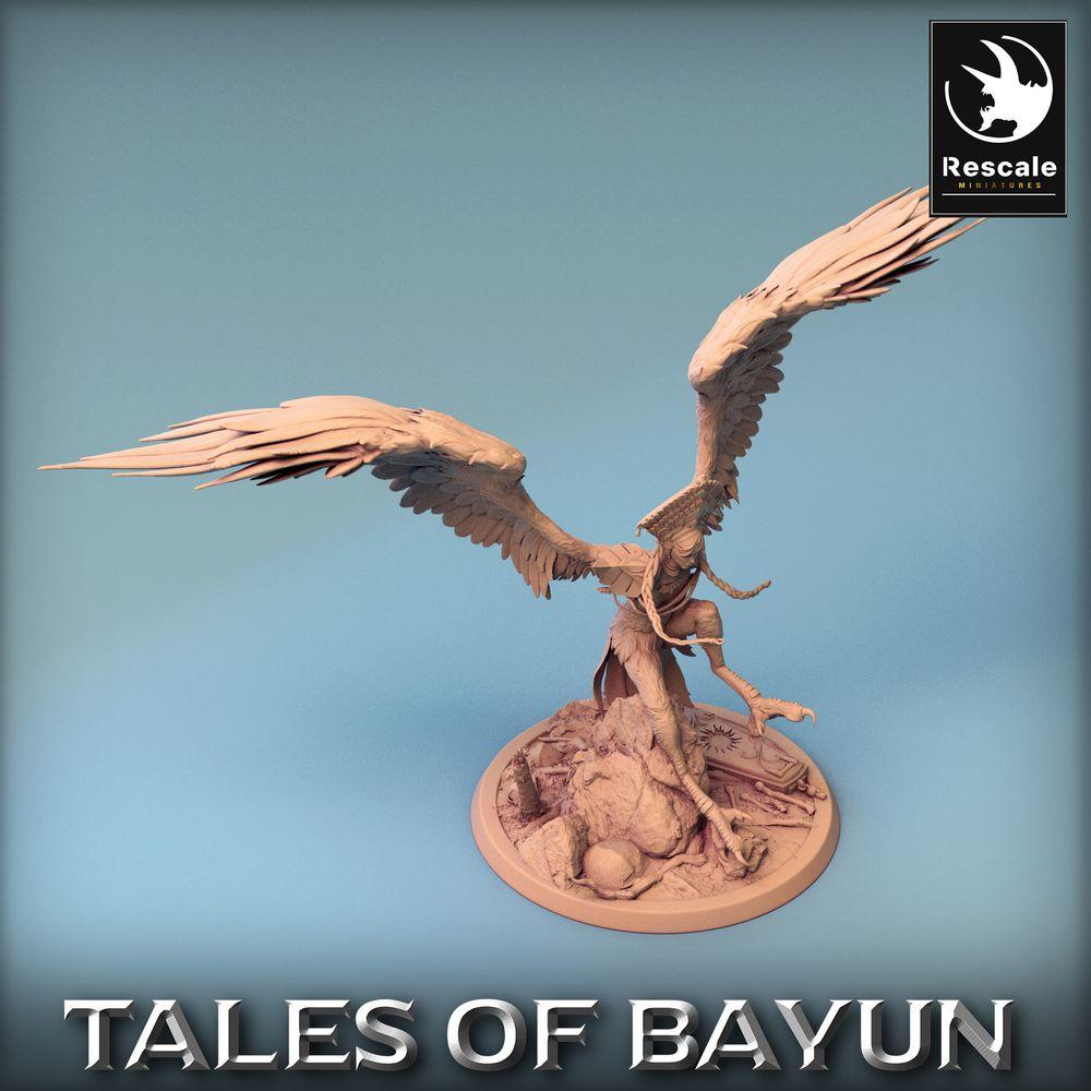 Produktfoto Tabletop 28mm Lord of the Print (LotP) 0: Tabletop Miniatur: Harpyie / Harpy Queen, geflügelte Dämonin, Himmelshexe - Boss-Monster (24_01_I1)