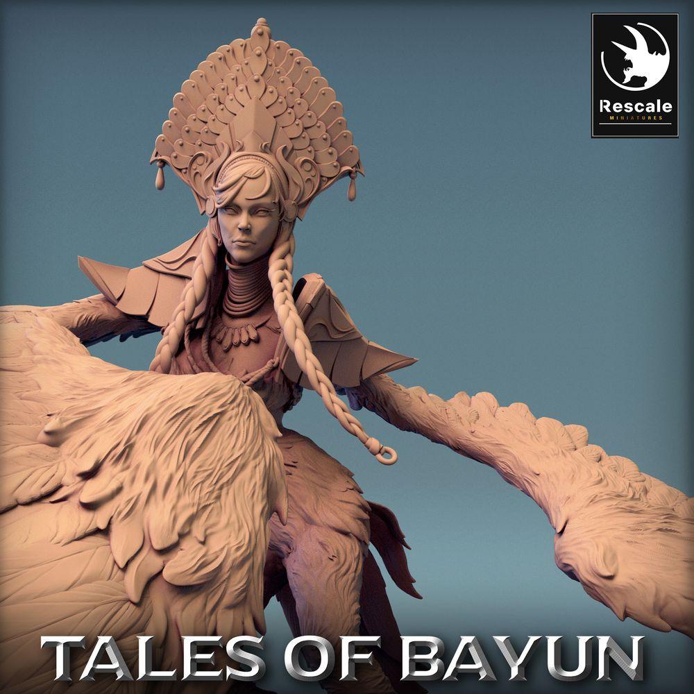 Produktfoto Tabletop 28mm Lord of the Print (LotP) 0: Tabletop Miniatur: Harpyie Harpy Kriegerin, Harpyen-Matriarchin, Geflügelte Hexe, Vogelwesen (24_01_I2)