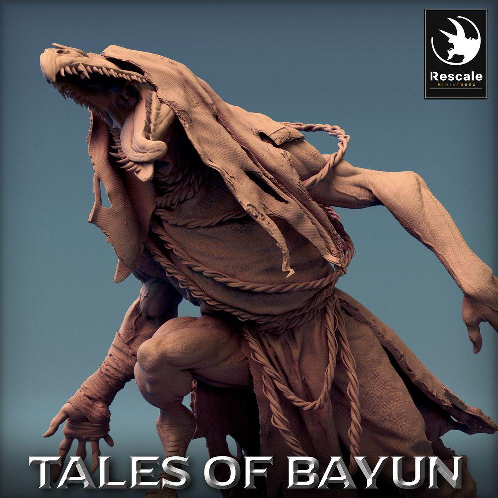 Produktfoto Tabletop 28mm Lord of the Print (LotP) 0: Tabletop Miniatur: Kikimora Ghoul, dämonischer Kultistenschamane mit Knochenmaske auf Ruinenbase (24_01_E4)