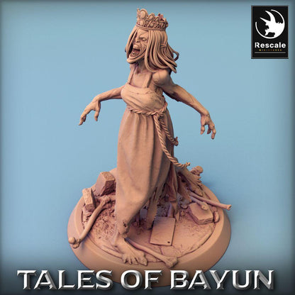 Produktový obrázek Tabletop 28mm Lord of the Print (LotP) 0: Tabletop miniatura: Kikimora Banshee - Nemrtvá princezna, duchovní paní, hrobová čarodějnice, boss figura (24_01_F5)