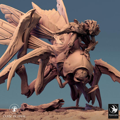 Produktfoto Tabletop 28mm Lord of the Print (LotP) 0: Tabletop Miniatur: Insektenreiter auf Riesenmantis, Wespenreiter, Schwarmreiter, Chitinbestie als Mount, Bossmonster (24_07_D6)