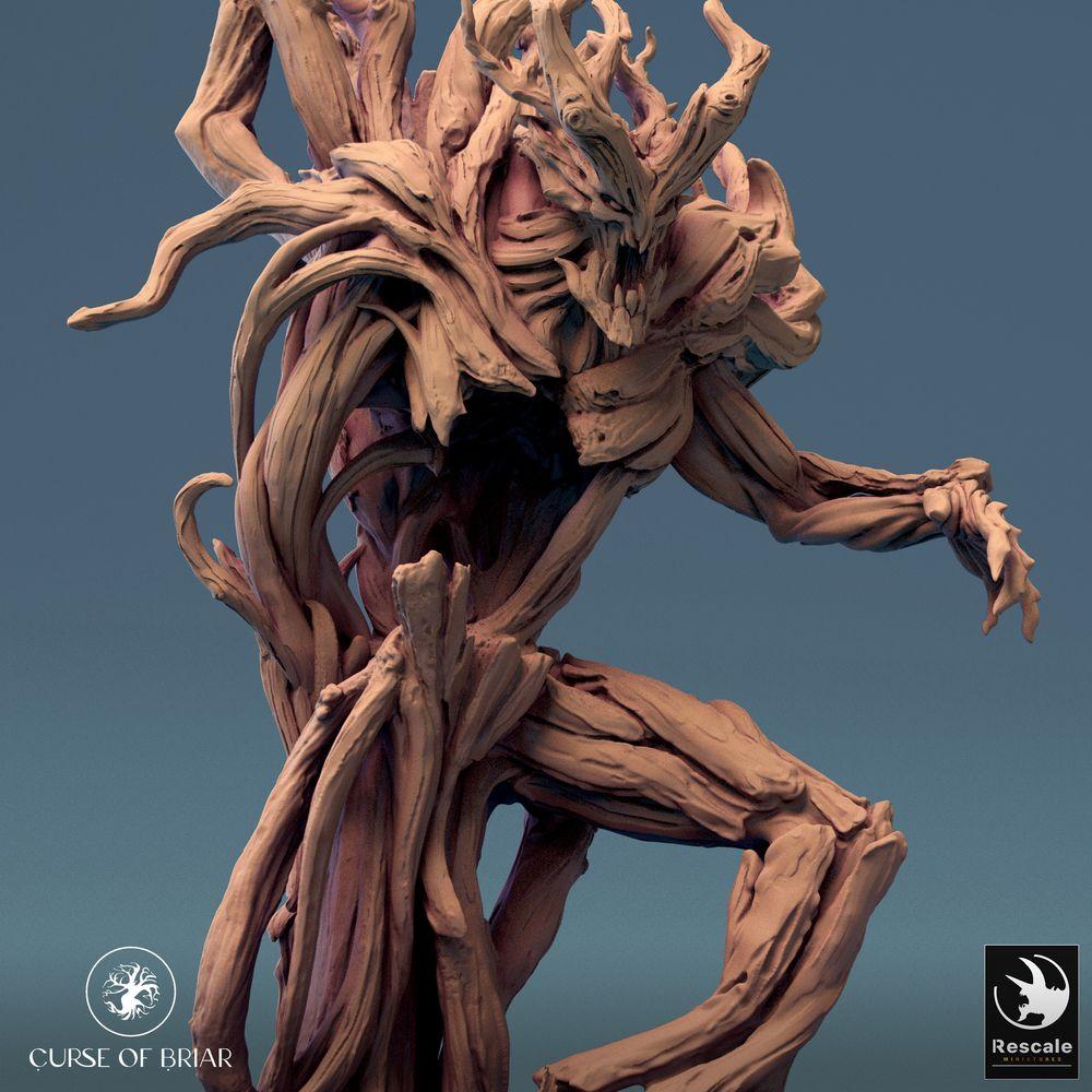Fantasy Figure: Forest Spirit Tree Creature, Root Golem Thorn Guardian ...