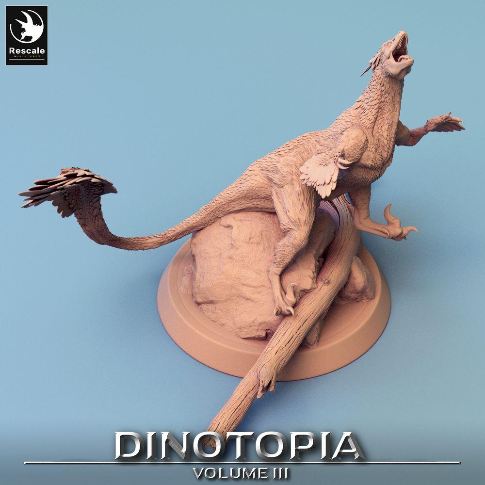 Produktfoto Tabletop 28mm Lord of the Print (LotP) 0: Tabletop Miniatur: Pyroraptor, Raptor-Bestie - gefiederter Raubsaurier, Dinosaurier-Miniatur (24_06_B1)