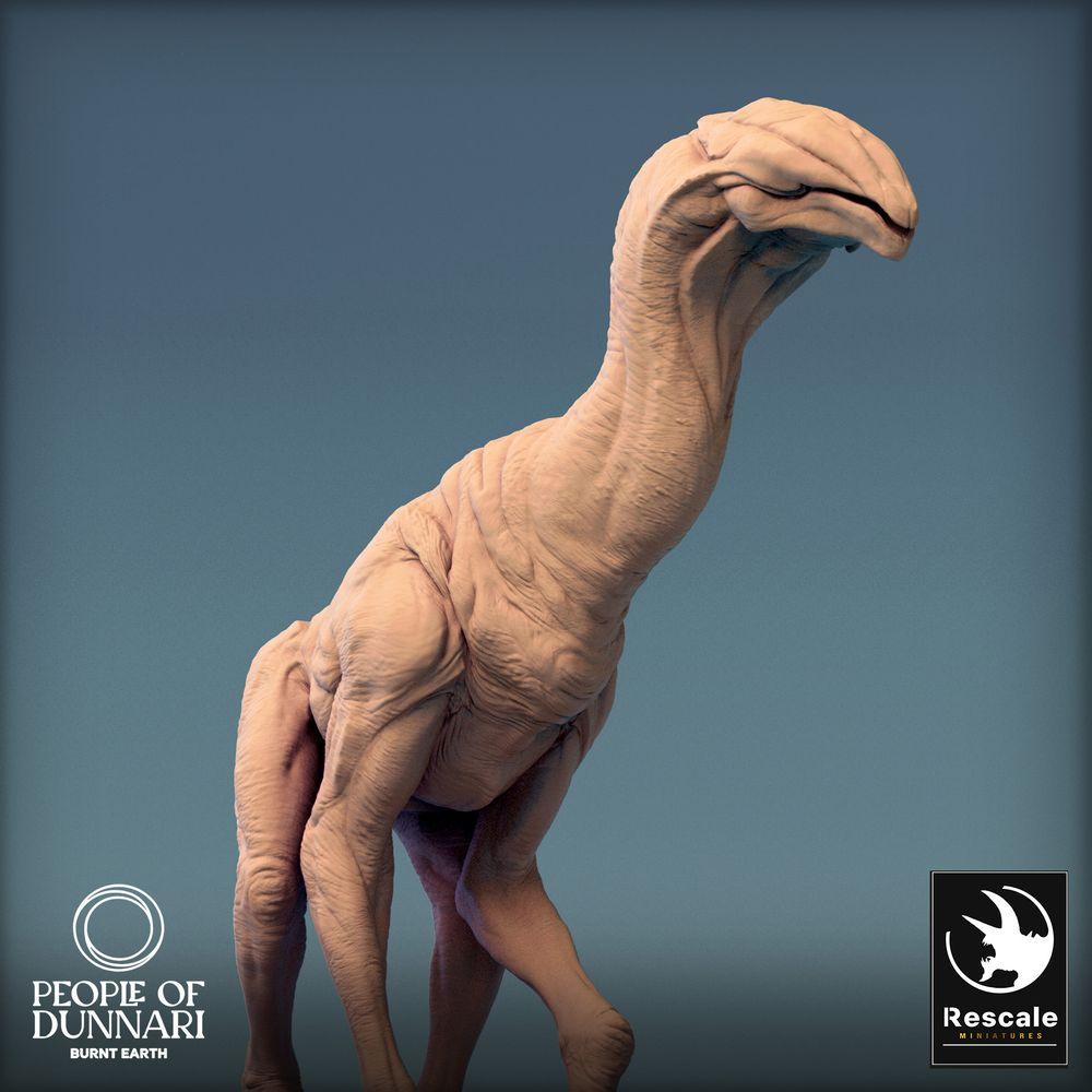 Produktfoto Tabletop 28mm Lord of the Print (LotP) 0: Tabletop Miniatur: Sandstepper Wüstenläufer im Galopp, Steppenbestie, Echsen-Reittier, Alien-Kreatur (24_03_J1)