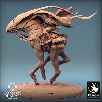 Zdjęcie produktu Tabletop 28mm Lord of the Print (LotP) 0: Miniatura Tabletop: Jeździec pustyni na bestii z włócznią, jeździec bestii, nomadzki zwiadowca, outrider (24_03_A1)