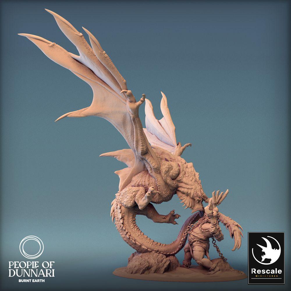 Produktfoto Tabletop 28mm Lord of the Print (LotP) 0: Tabletop Miniatur: Wyvern Angriff auf Kettenkrieger - Drachenminiatur, Lindwurm, Wyvern Attack (24_03_K1)