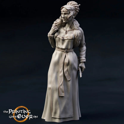 Foto del prodotto figura storica medievale scala 75mm The Printing Goes Ever On (TPGEO) 0: Figure medievali Principessa - modelli 75mm - Famiglia reale