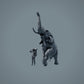 Elefante Africano Macho em Pé - Animais da Savana (Ref 23_02_03)