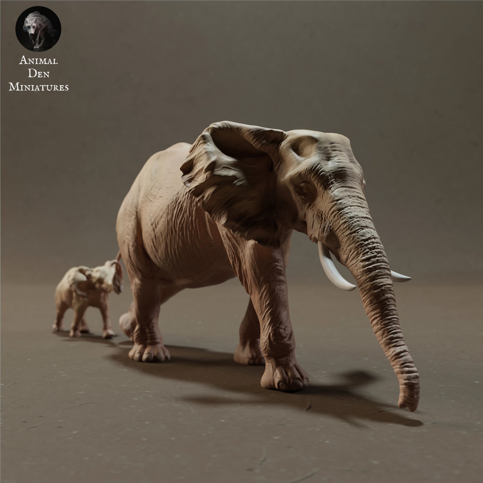 Zdjęcie produktu Figurka Zwierzę Diorama, Modelarstwo: 0: Afrykańskie Słonie Samica i Ciele - Zwierzęta Sawanny