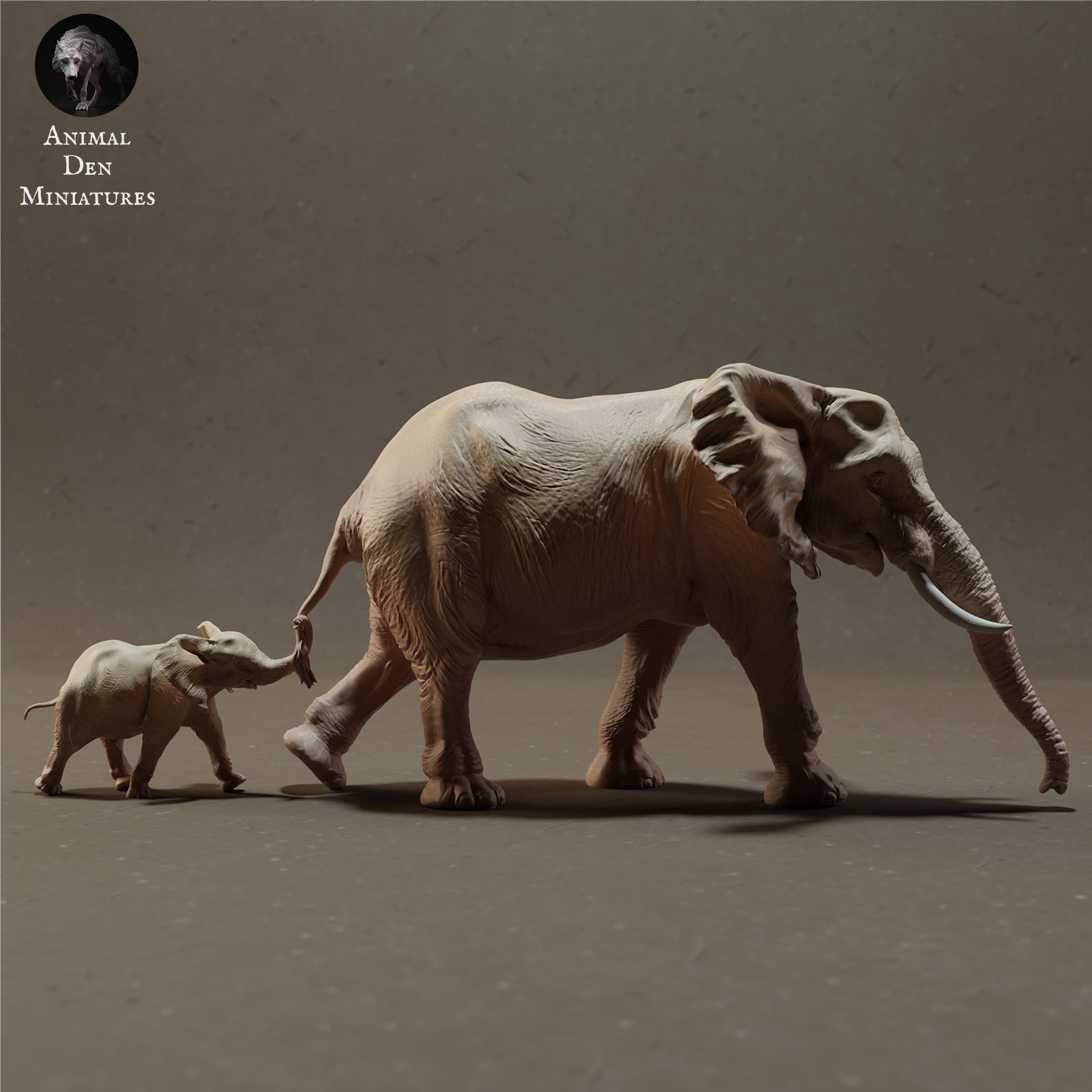 Produktfoto Tier Figur Diorama, Modellbau: 0: Afrikanische Elefanten Kuh und Kalb - Tiere der Savanne