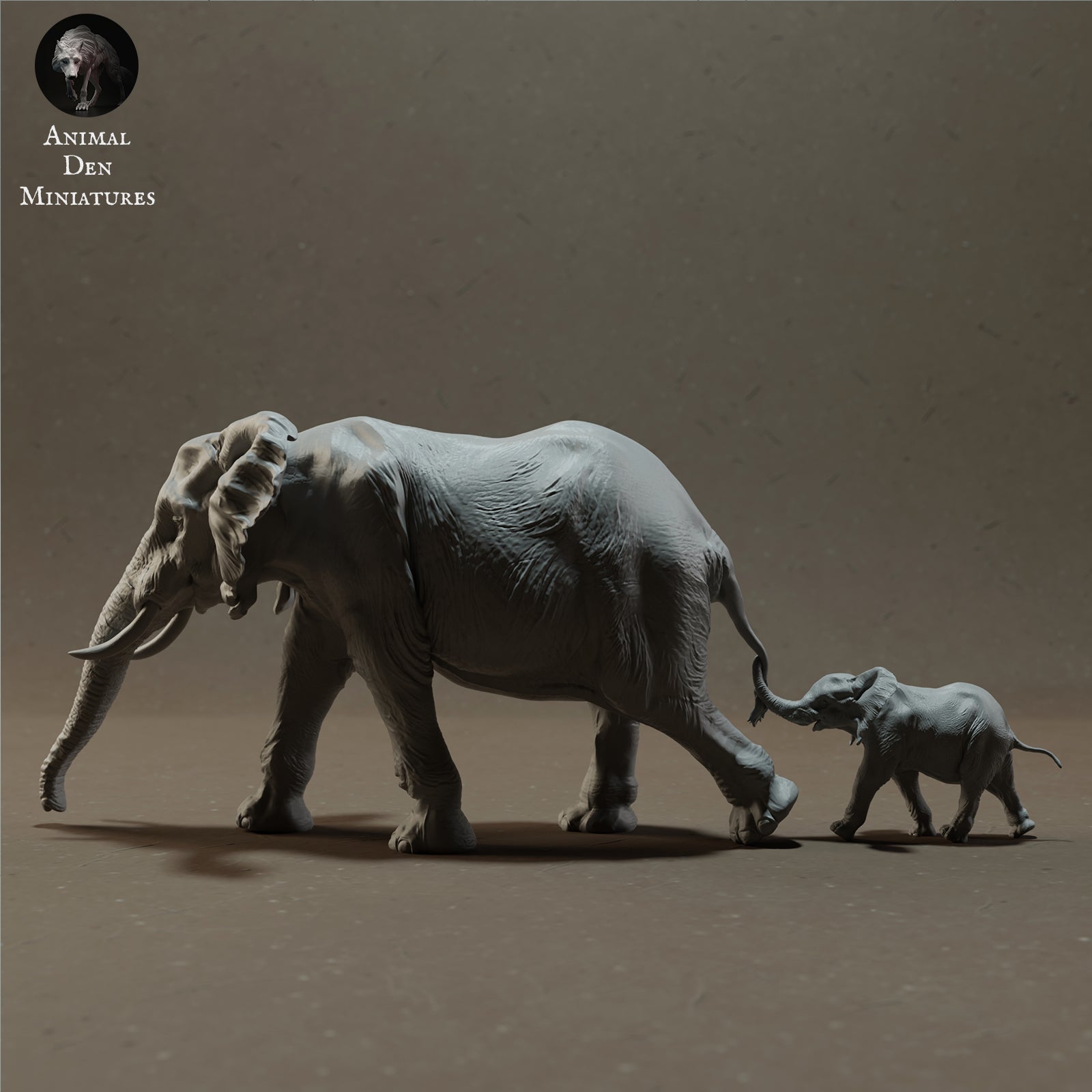 Zdjęcie produktu Figurka Zwierzę Diorama, Modelarstwo: 0: Afrykańskie Słonie Samica i Ciele - Zwierzęta Sawanny