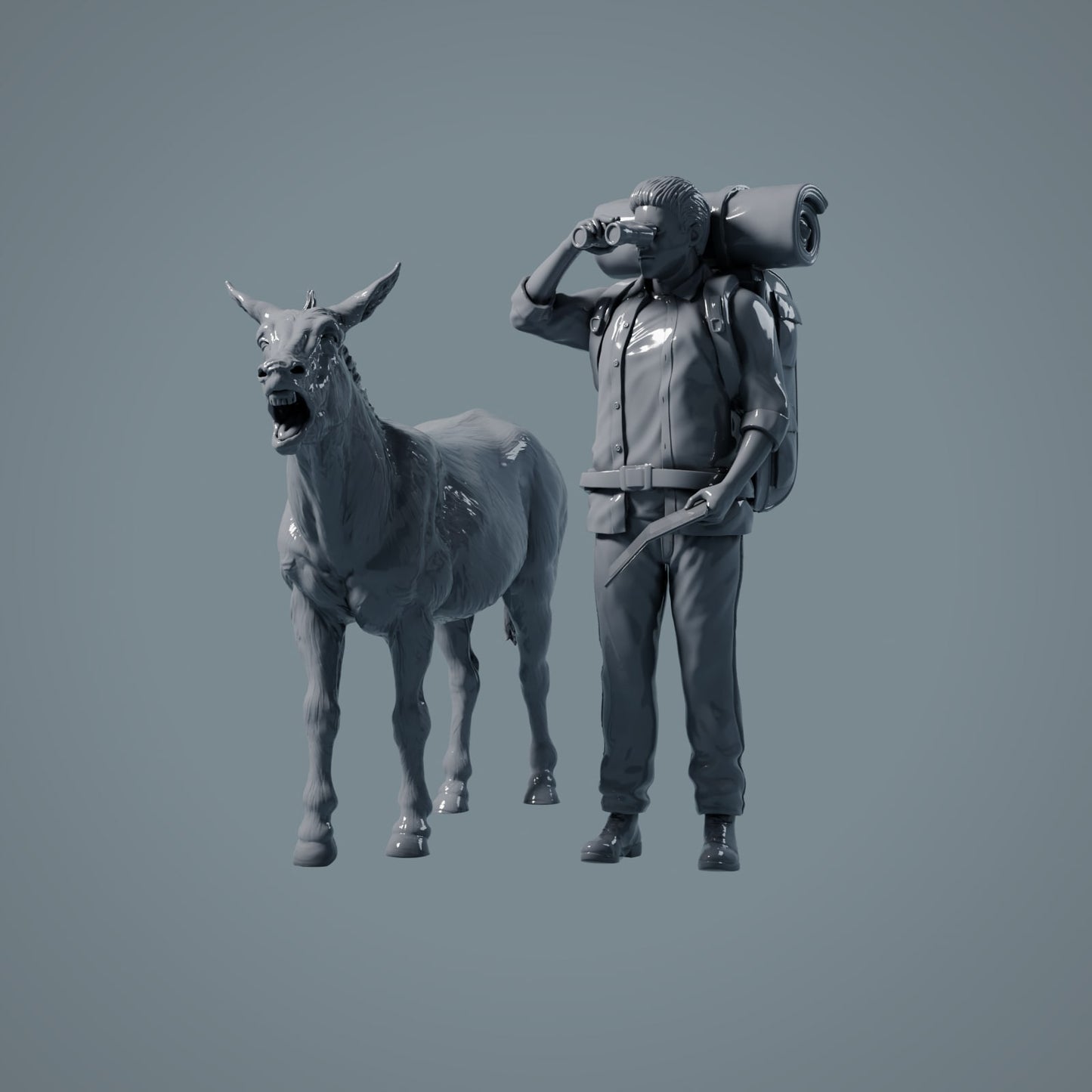 Figura de Animal de Fazenda: Burro Rugidor (a019)