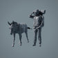 Figura de Animal de Fazenda: burro a andar (a018)