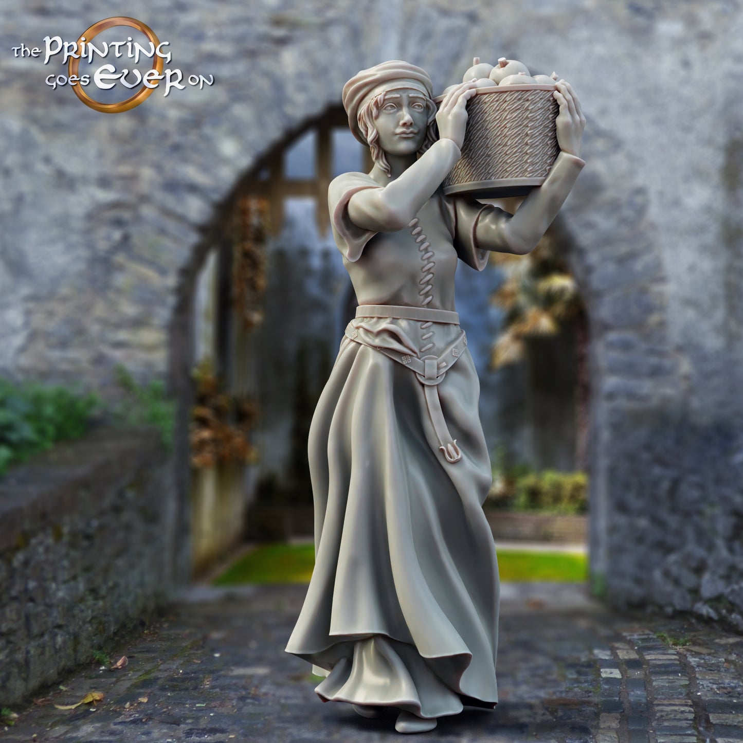 Produktfoto mittelalterliche historische Figur 75mm Scale The Printing Goes Ever On (TPGEO)  0: Mittelalterliche Ritter Figuren Dorfbewohner Gewöhnliche Frau Mittelalterliche Stadt