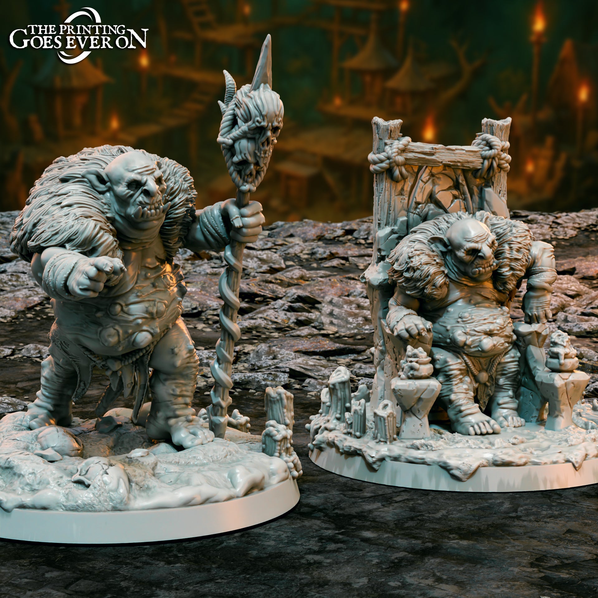 Produktfoto Tabletop 28mm The Printing Goes Ever On (TPGEO)  0: Goblin König - Herrscher der Höhlenbewohner - Oberhaupt der Goblins