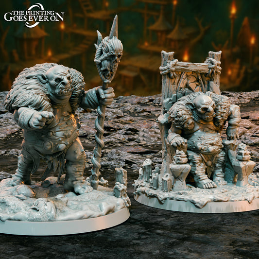 Produktfoto Tabletop 28mm The Printing Goes Ever On (TPGEO)  0: Goblin König - Herrscher der Höhlenbewohner - Oberhaupt der Goblins