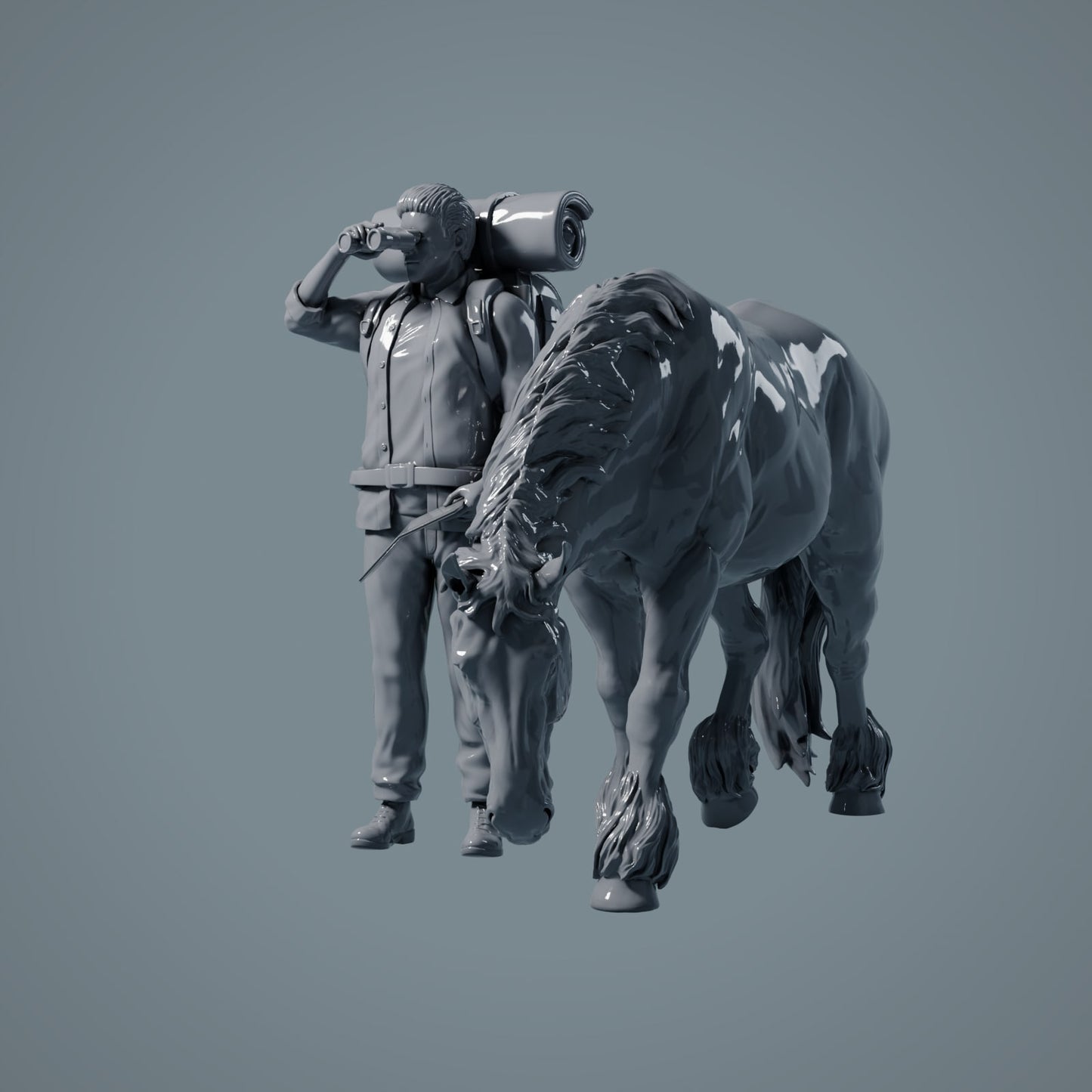 Farm Tier Figur: grasendes Pferd, Stute - Suffolk Punch (a014)