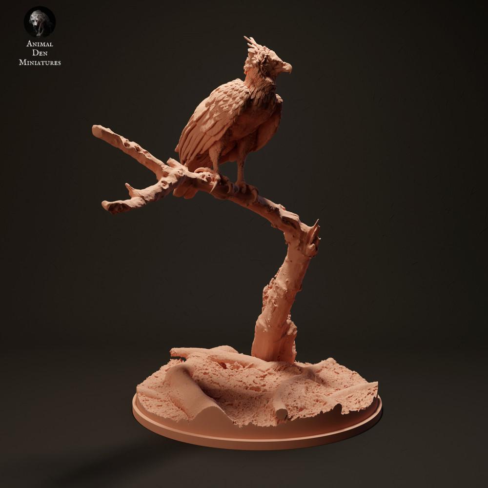 Produktfoto Tierfigur Animal Den Miniatures 1: Greifvogel Tierfigur: Harpyie - sitzend auf einem Ast (23_06_01)