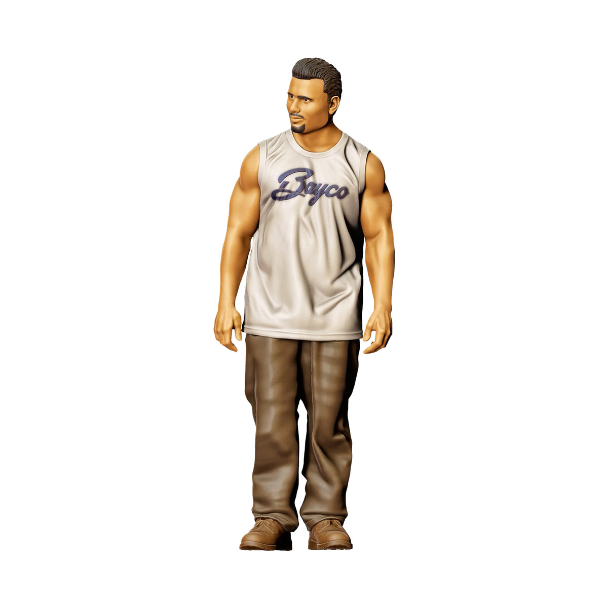 Stehende Figur: Mann mit ärmellosem Oberteil & Hose (Ref. Nr. 479) - farbige Einzelansicht
