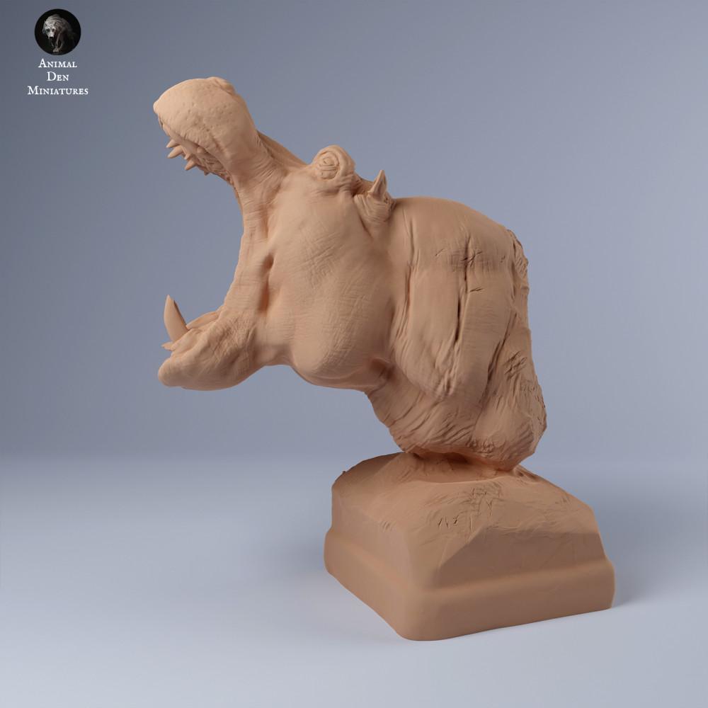 Produktová fotografie zvířecí figurky Animal Den Miniatures 0: figurka divokého zvířete: busta hrocha (24_03_13)