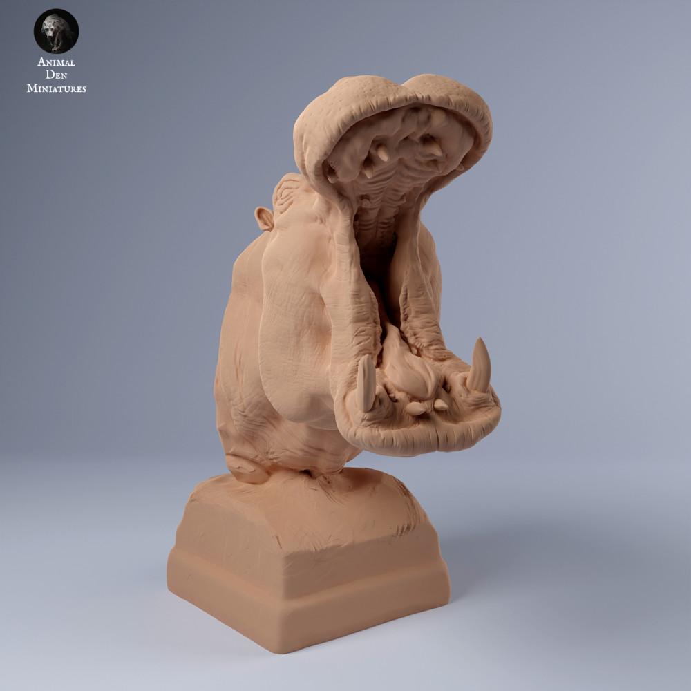 Produktová fotografie zvířecí figurky Animal Den Miniatures 1: figurka divokého zvířete: busta hrocha (24_03_13)