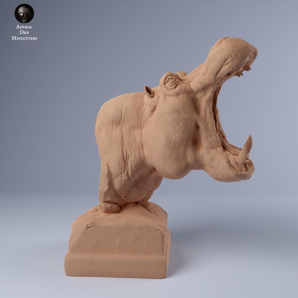 Produktová fotografie zvířecí figurky Animal Den Miniatures 2: Figurky divokých zvířat: Busta hrocha (24_03_13)