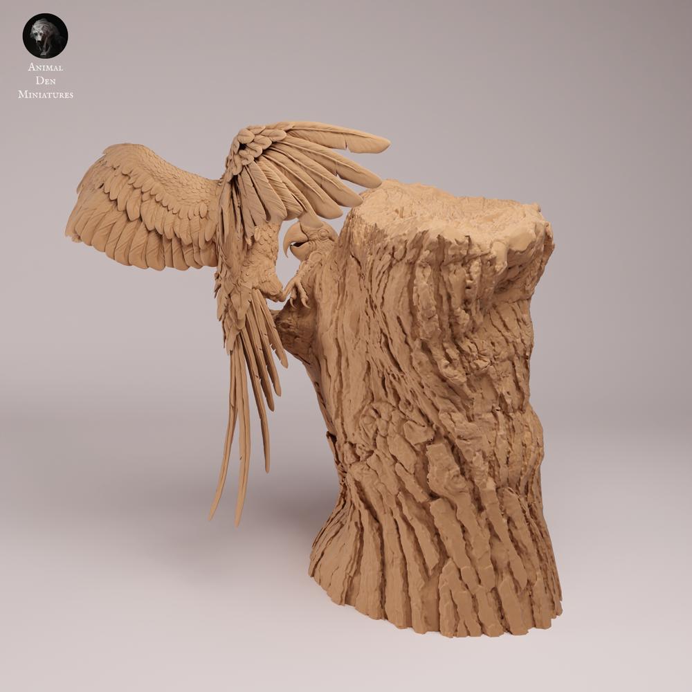Produktfoto Tierfigur Animal Den Miniatures 0: Dschungel Tierfigur: Hyazinth-Aras im Nest (26_08_06)