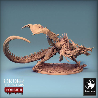 Zdjęcie produktu Tabletop 28mm Lord of the Print (LotP) 0: Miniatura Tabletop: Demoniczna Smocza Linię - Immortalis Dragon, Piekielna Bestia w pozie ataku (24_02_D1)