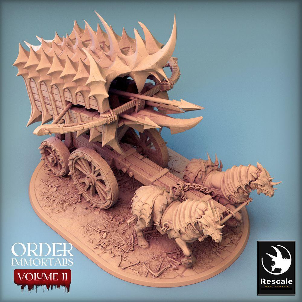 Φωτογραφία προϊόντος Tabletop 28mm Lord of the Print (LotP) 0: Tabletop Μινιατούρα: Δαιμονικός Άρμα Σκορπιού - θηριωδώς έλκυστο πολεμικό άρμα με βαλλίστρα και αγκάθια (24_02_B2)