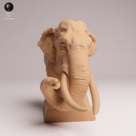 Produktfoto Tabletop 28mm Lord of the Print (LotP) 0: Wildtier Tierfigur: Indischer Elefant - Bueste (26_03_08)