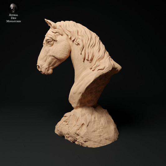 Φωτογραφία προϊόντος ζωικής φιγούρας Animal Den Miniatures 0: Ζωική φιγούρα αλόγου: άλογο Konik - προτομή (23_11_12)