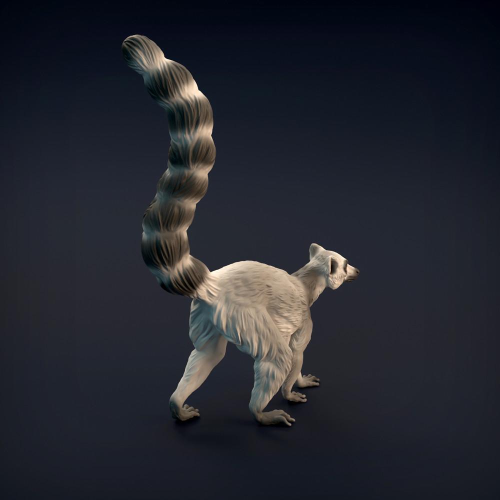 Produktfoto Tierfigur Animal Den Miniatures 2: Wildtier Tierfigur: Katta (Ringelschwanzlemur) (22_01_03)